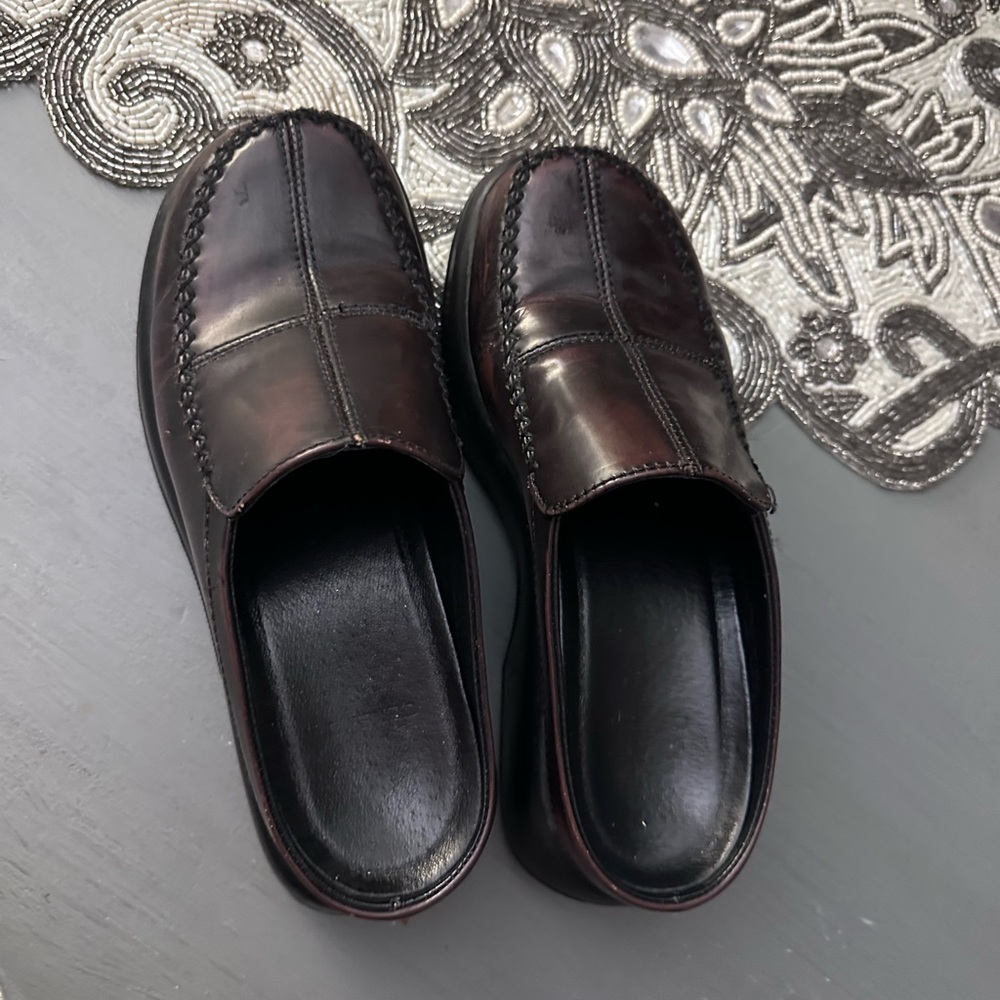 Dansko Women's Leather Clogs - Dark Brown